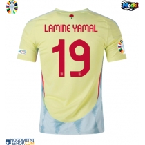 Moški Nogometni dresi Španija Lamine Yamal #19 Gostujoči EP 2024 Kratek Rokav